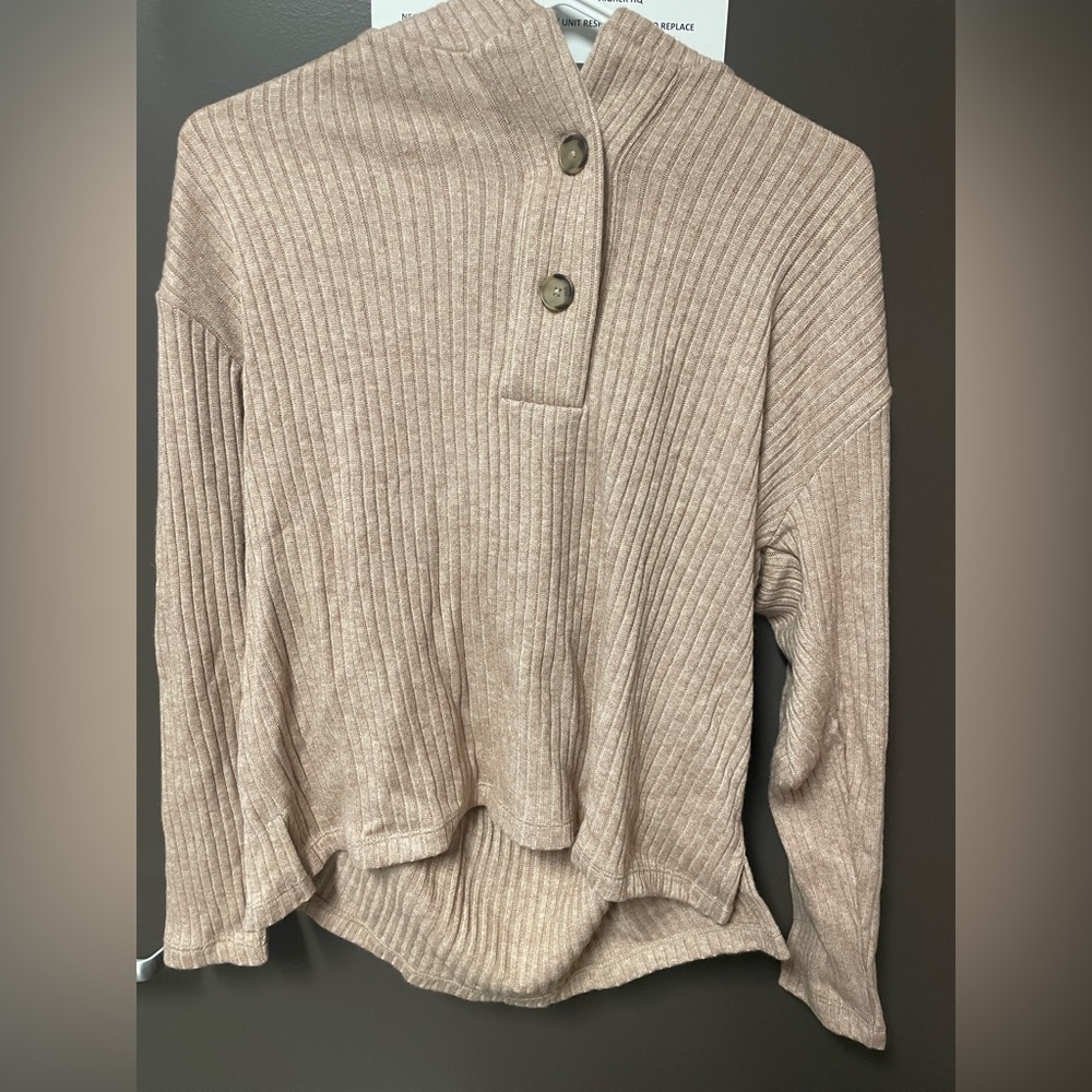 Beige Hooded Sweater